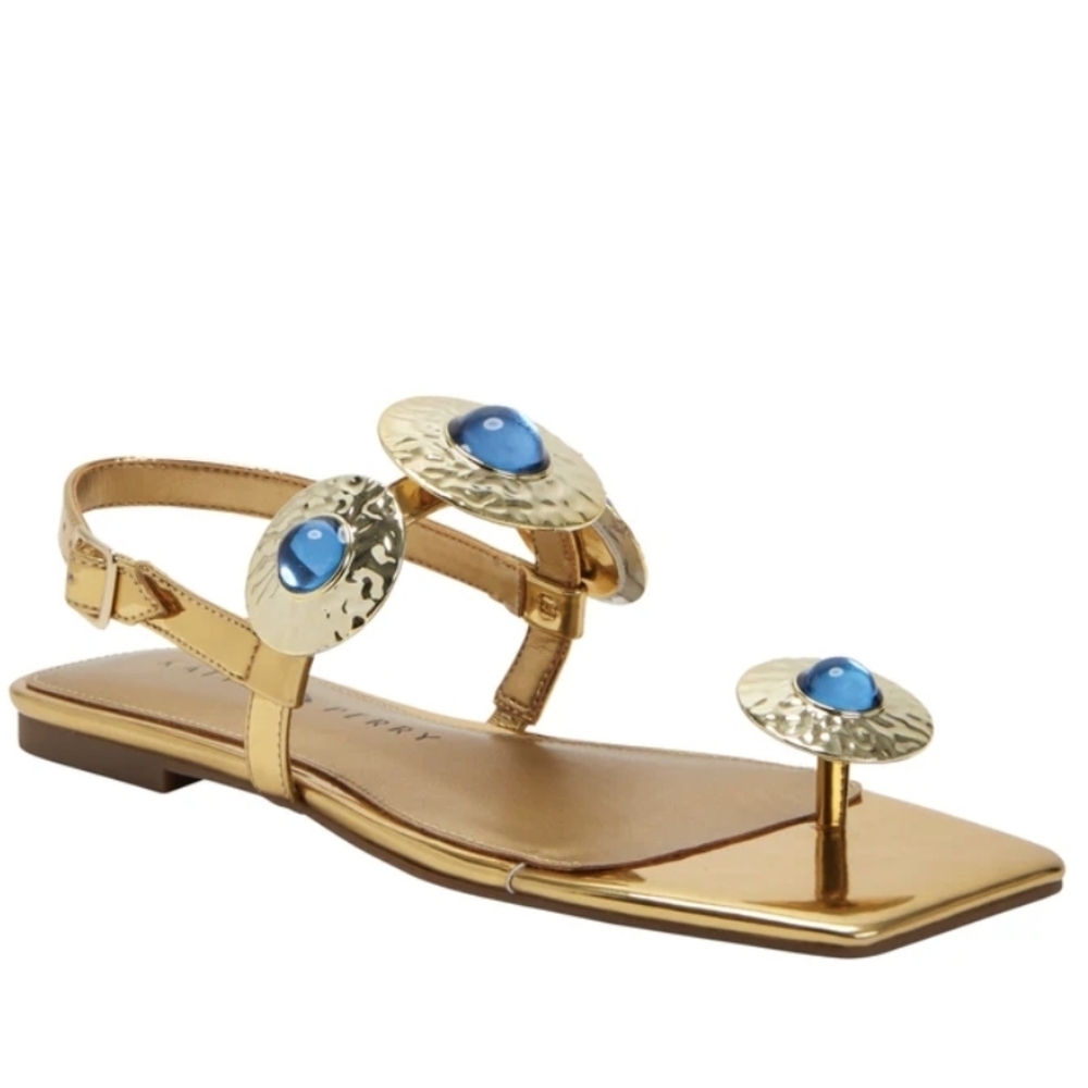 Katy Perry Collections Cammie Stone Sandal Gold NIB